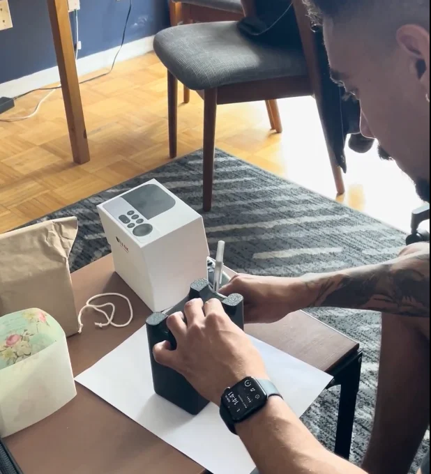 Anyelo reworking the outer packaging around the box